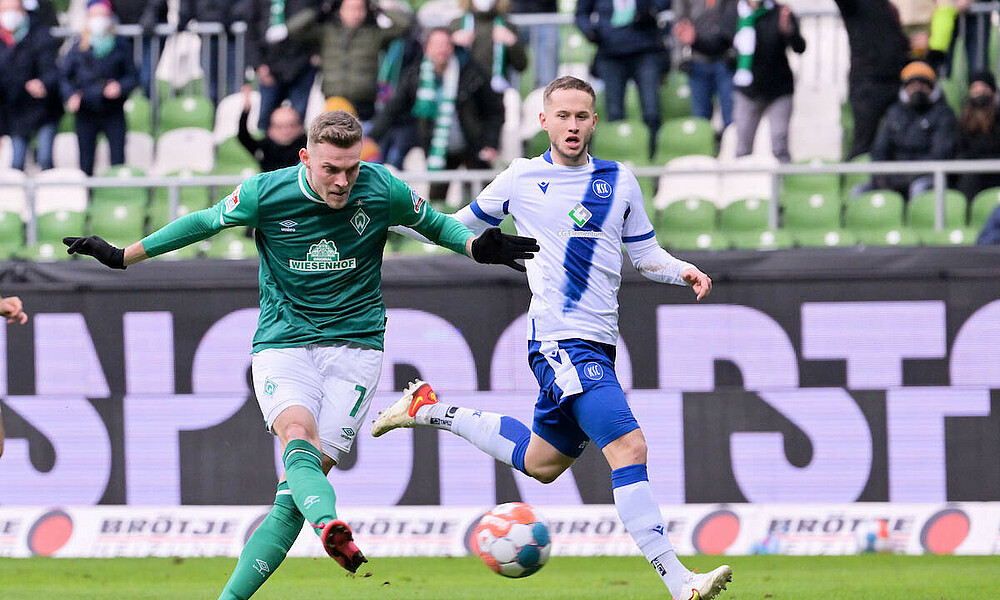 Marvin Ducksch beim Spiel gegen den KSC