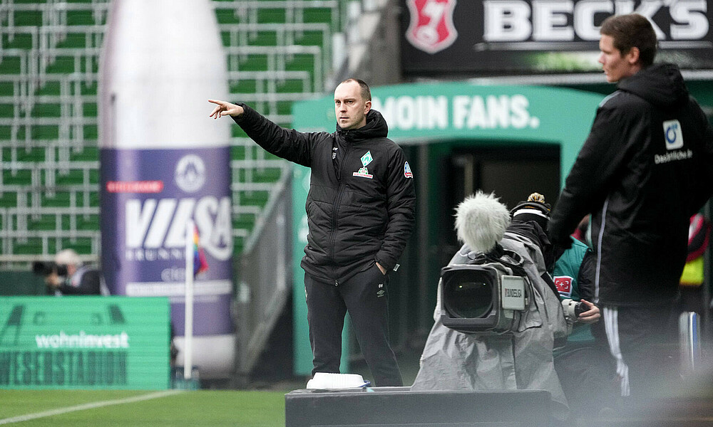 Ole Werner feierte am Wochenende seinen vierten Werder-Sieg im vierten Spiel.