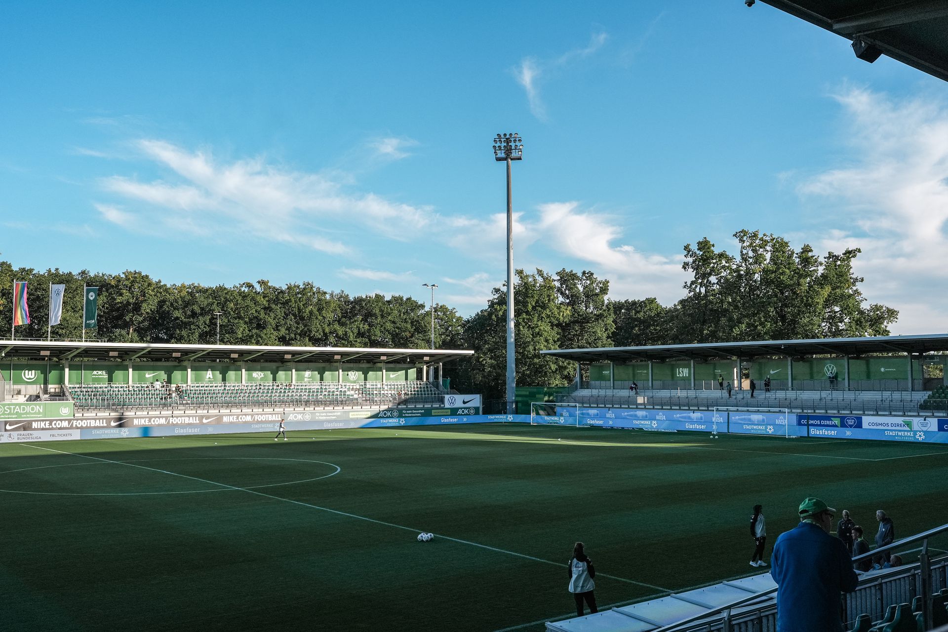 Ein Bild vom leeren Wolfsburg-Stadion.