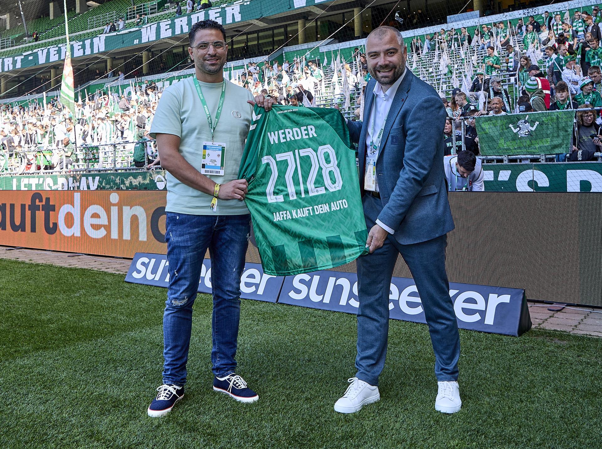 jaffakauftdeinauto bleibt bis Saison 27/28 Regio-Sponsor bei Werder