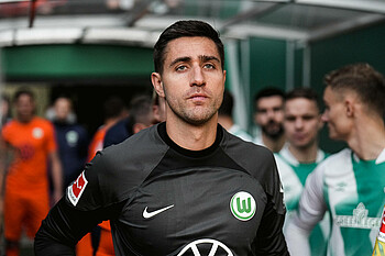 Koen Casteels im Spielertunnel. 