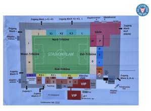 Die Blockübersicht im Holstein-Stadion. 