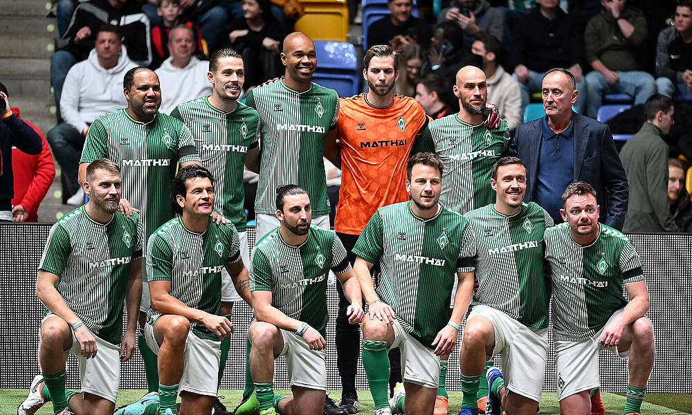 Ein Mannschaftsfoto vor dem Spiel. 