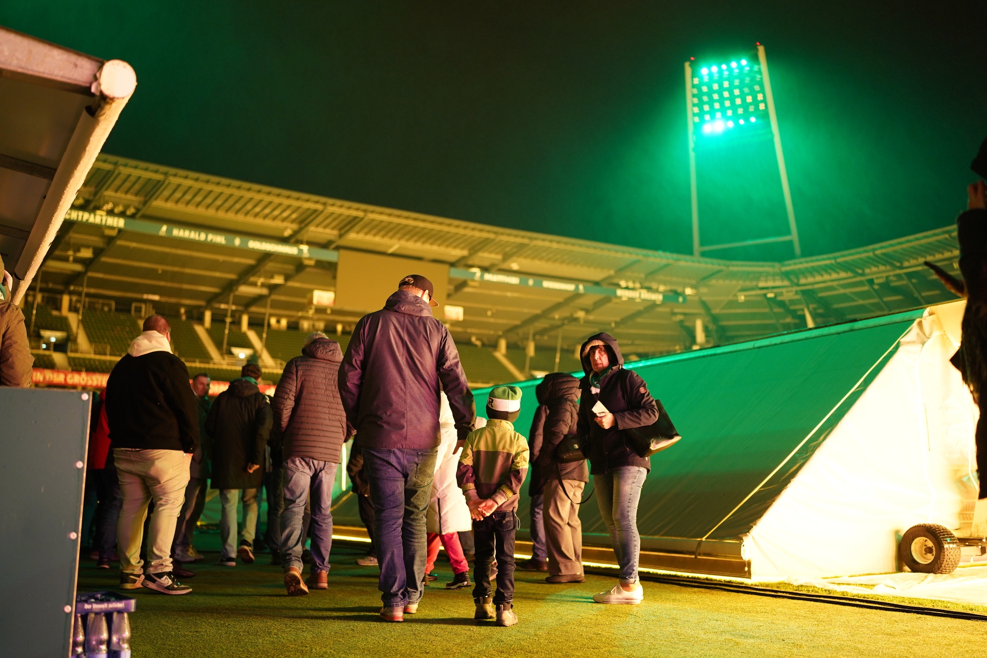Stadionführung im Dunkeln