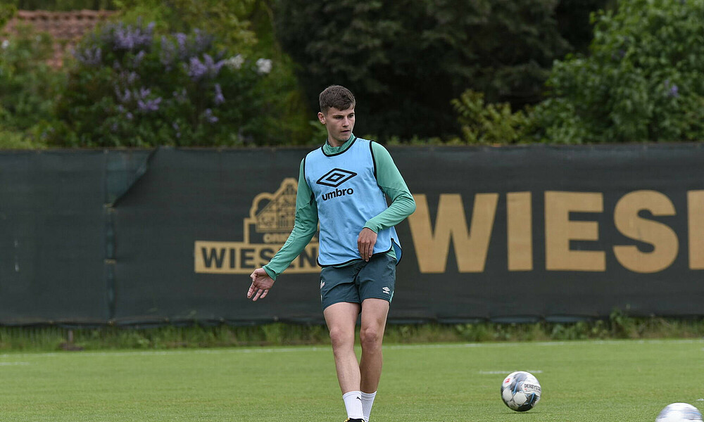 Werder-Spieler Yannik Engelhardt im Training.
