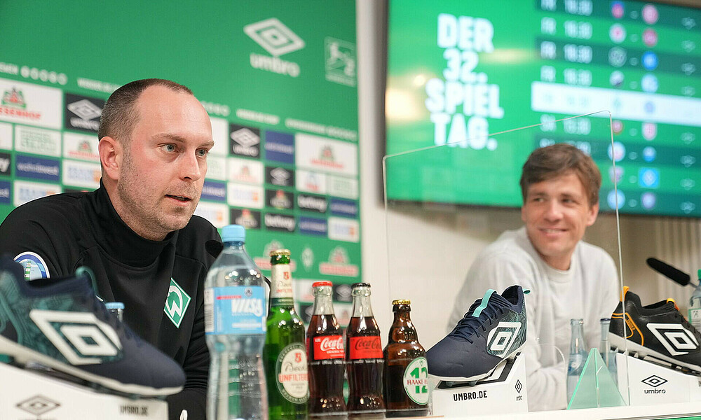 null Ole Werner und Clemens Fritz auf der PK