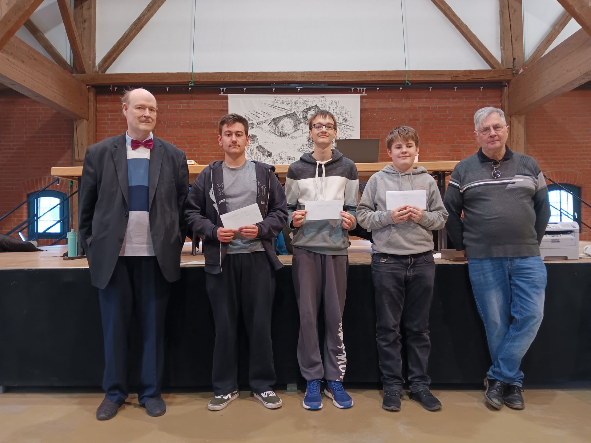 v.l.n.r.: Dr. Oliver Höpfner, Eryk Jeniak, Yaroslav Kovalov, David Feichtner und Peter Frei