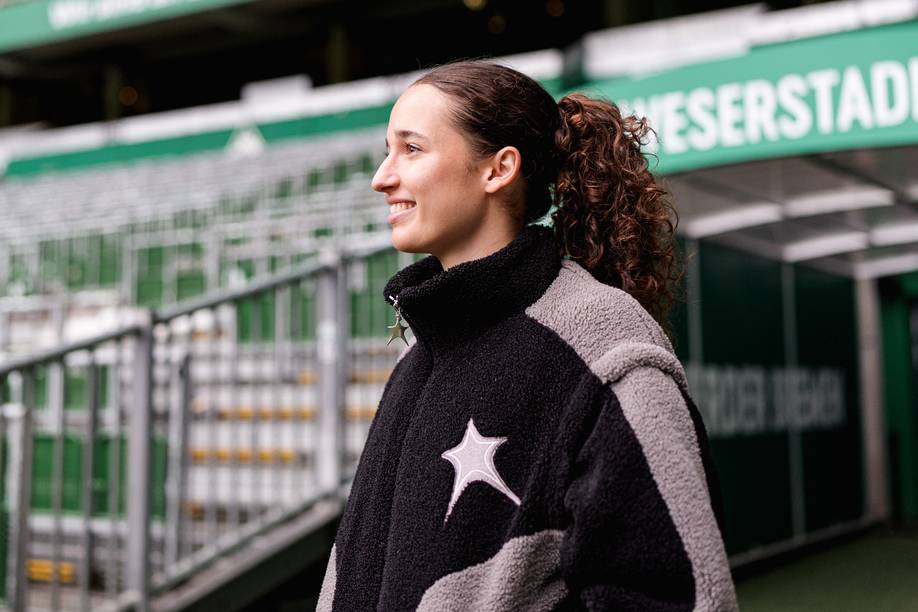 Elena Mühlemann betritt zum ersten Mal das Weserstadion.
