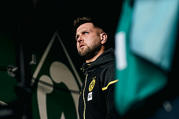 Niclas Füllkrug im Kabinengang. 