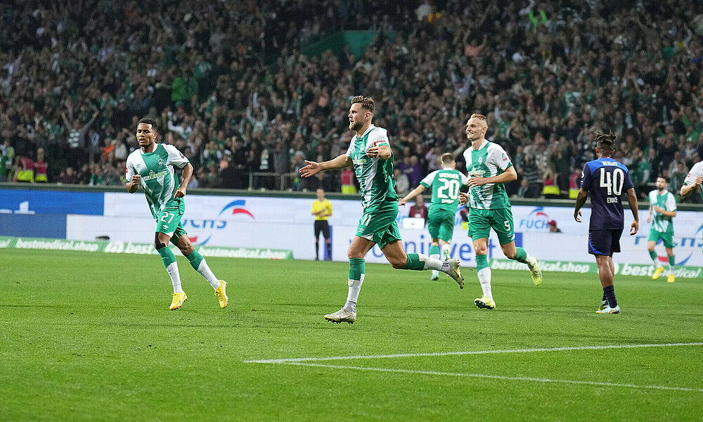 Niclas Füllkrug bejubelt seinen Treffer