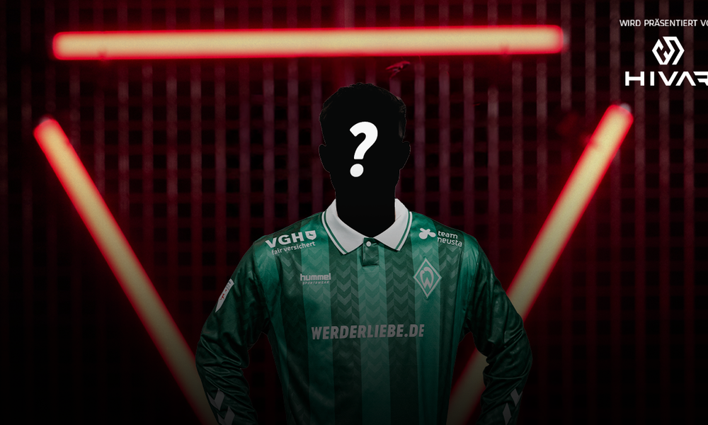 Eine Silhouette mit einem Werder eSPORTS-Trikot 