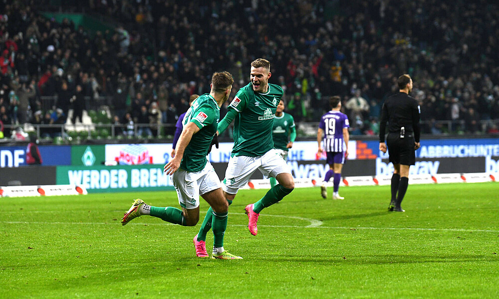 Niclas Füllkrug und Marvin Ducksch trafen gegen Aue je zwei Mal 