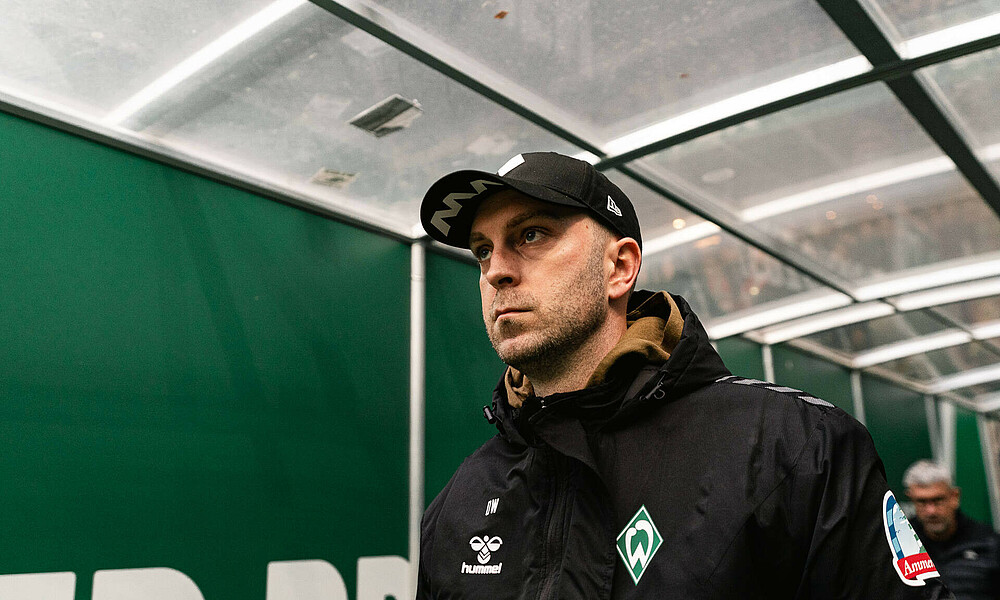 Ole Werner im Spielertunnel. 