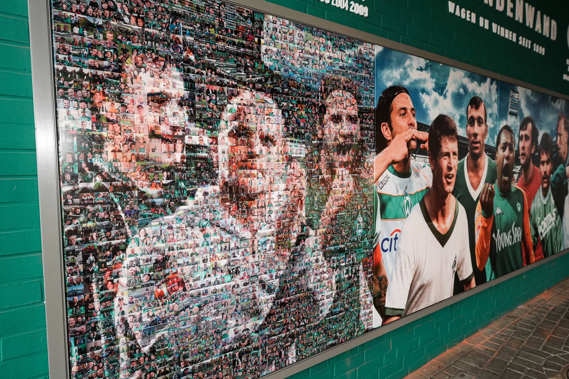 Die Legendenwand am Weserstadion.