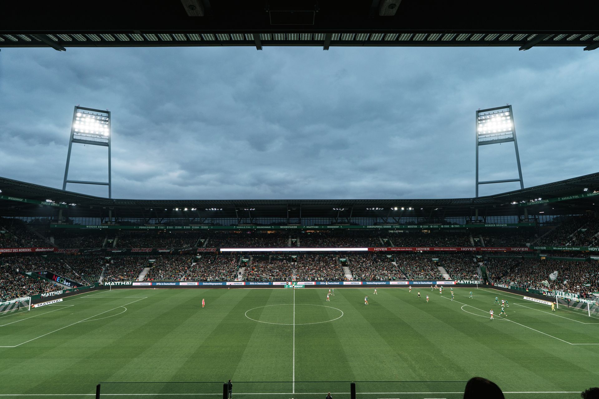 Das Stadion während eines Spiels.