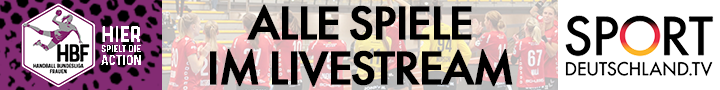 Werbebanner für den HBF-Livestream bei Sportdeutschland.TV
