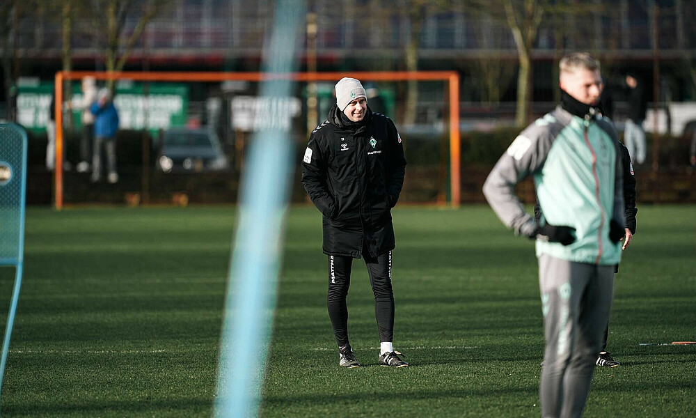 null Ole Werner auf dem Trainingsplatz.