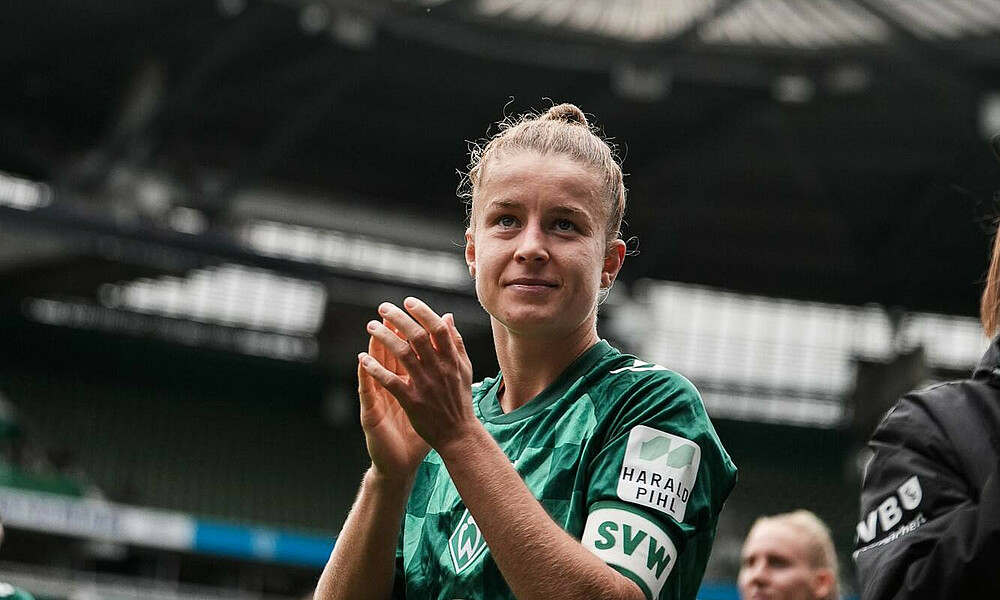 Michelle Ulbrich im Weserstadion