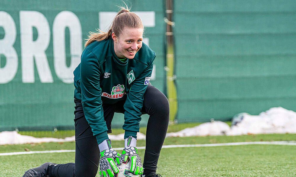 Werder-Torhüter Kira Witte im Training