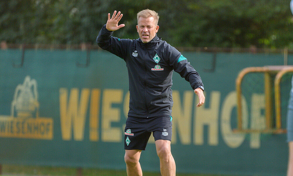 Markus Anfang auf dem Trainingsgelände des SVW.