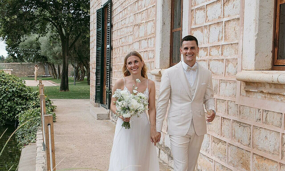 Michael Zetterer und seine Ehefrau Liliana bei ihrer Hochzeit