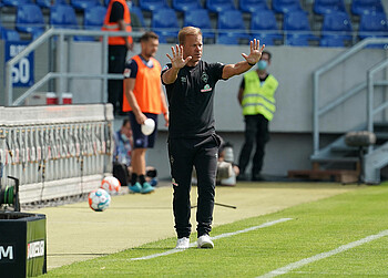 Markus Anfang im Spiel gegen den Karlsruher SC.