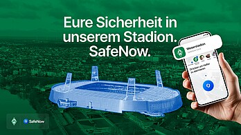 Grafik eines Stadions mit dem Schriftzug 