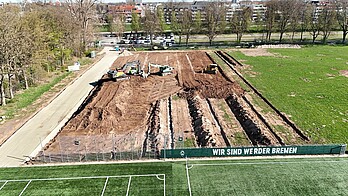 null Lufteinnahme über Platz 14 am Gelände des Weserstadions