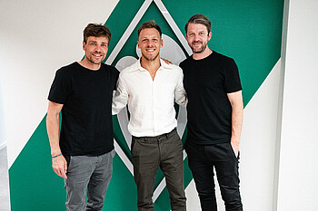 null Senne Lynen mit Clemens Fritz und Peter Niemeyer.