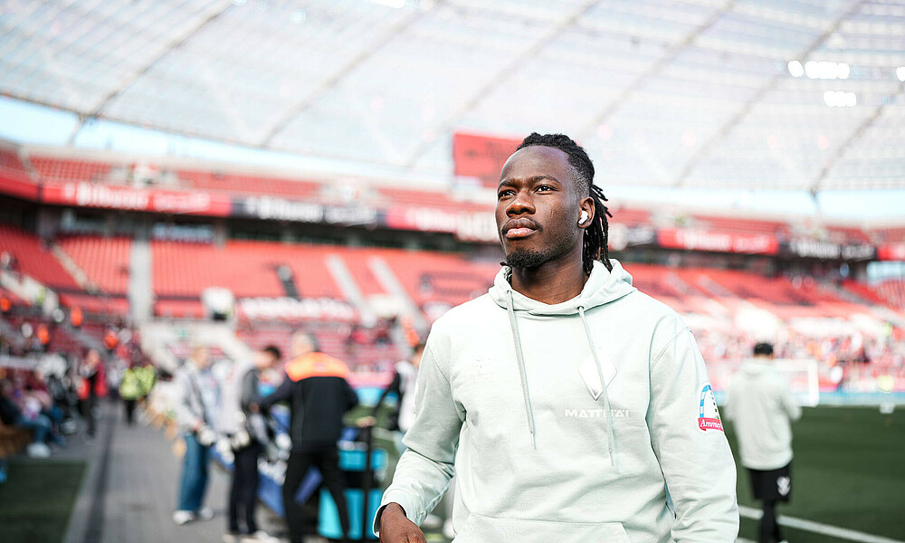 Issa Kabore beim Auswärtsspiel in Leverkusen. 