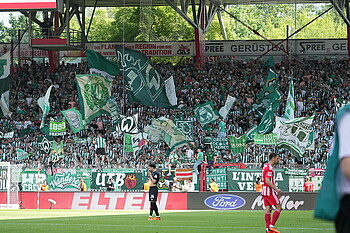 null Ein Bild vom Gästeblock bei Union Berlin