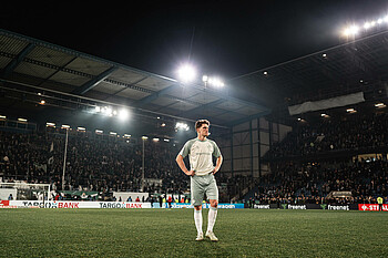 Jens Stage auf dem Platz. 