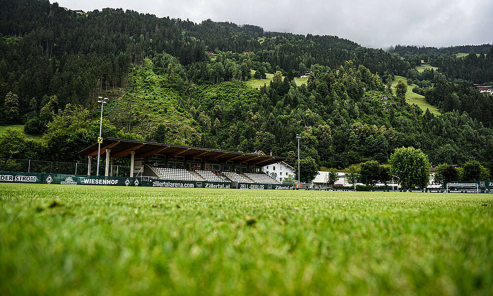 Der Fußballplatz im Zillertal. 