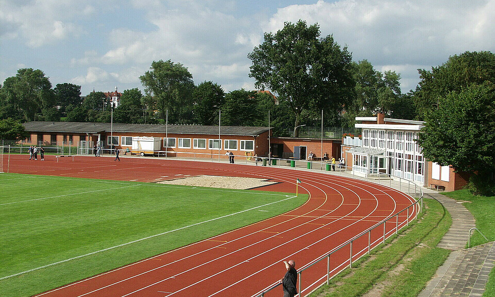 Die Gebäude im Stadion Platz 11