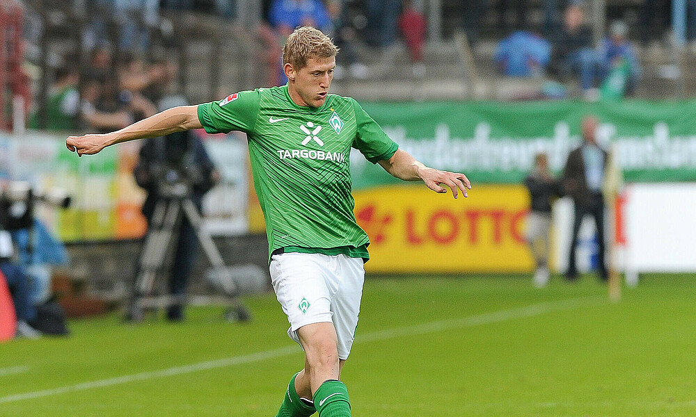 Kevin Schindler mit Ball am Fuß. 