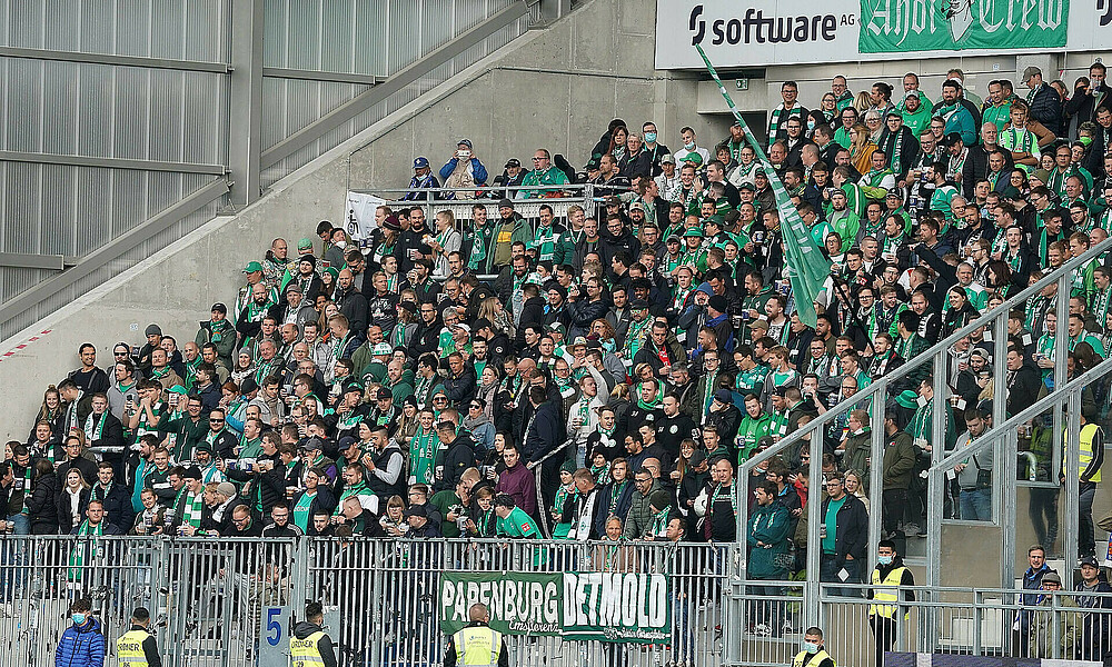 null Werder-Fans im Stadion von Darmstadt 98.