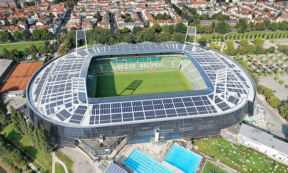 null Eine Aufnahme vom wohninvest WESERSTADION von oben.