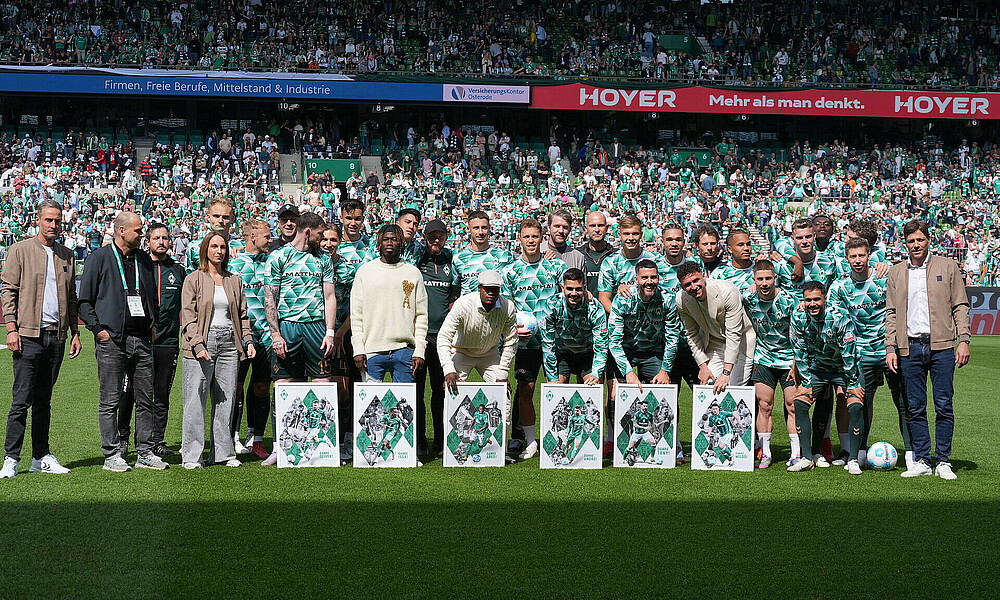 null Die Spieler bei der Verabschiedung.