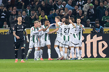 Gladbach jubelt, Friedl ärgert sich. 