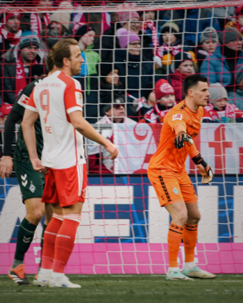 Michael Zetterer beim 1:0 Sieg von Werder in München im Tor