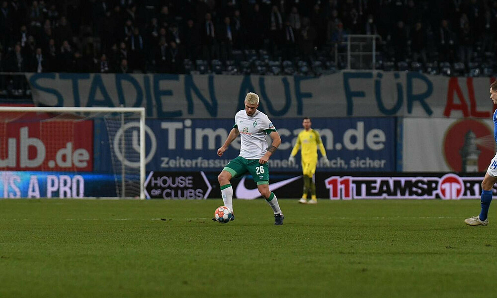 Lars-Lukas Mai zeigte gegen Rostock eine ansprechende Leistung.