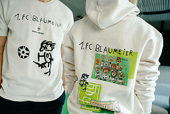 null T-Shirt und Hoodie aus der Blaumeier-Kollektion