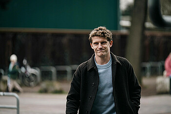 Jens Stage bei der Ankunft am Stadion