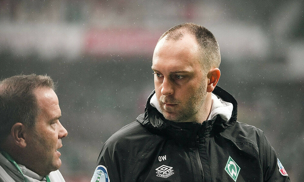 Ole Werner bei einem Spiel des SVW