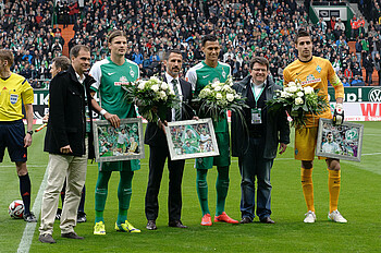 null Sebastian Prödl und Davie Selke werden verabschiedet.