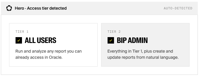 Tier confirmation — Tier 1 and Tier 2 states shown side by side.