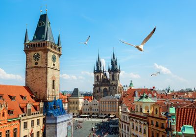 Blick auf den Hauptplatz von Prag