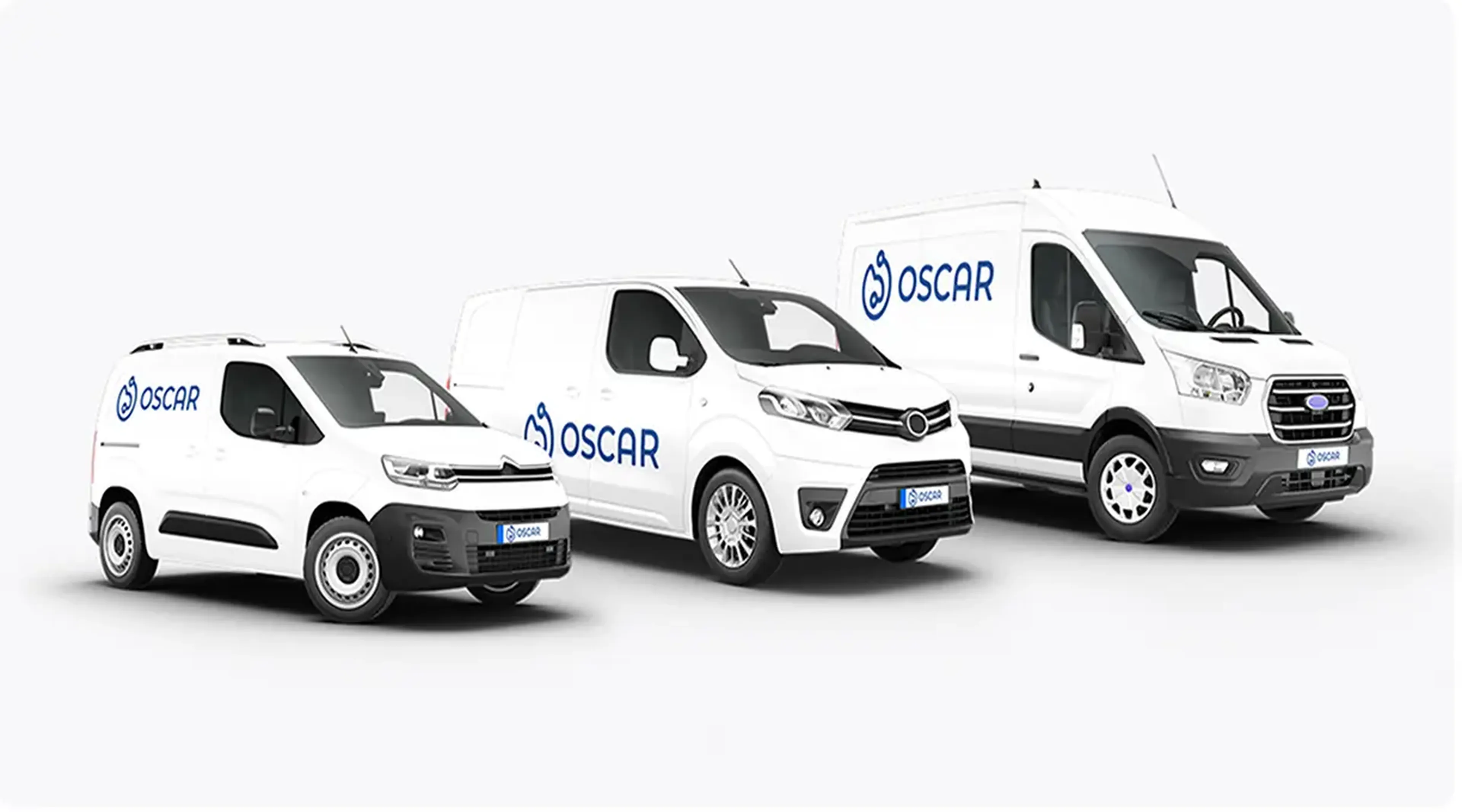 3 vans of a different size each