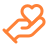 hand holding a hearth icon