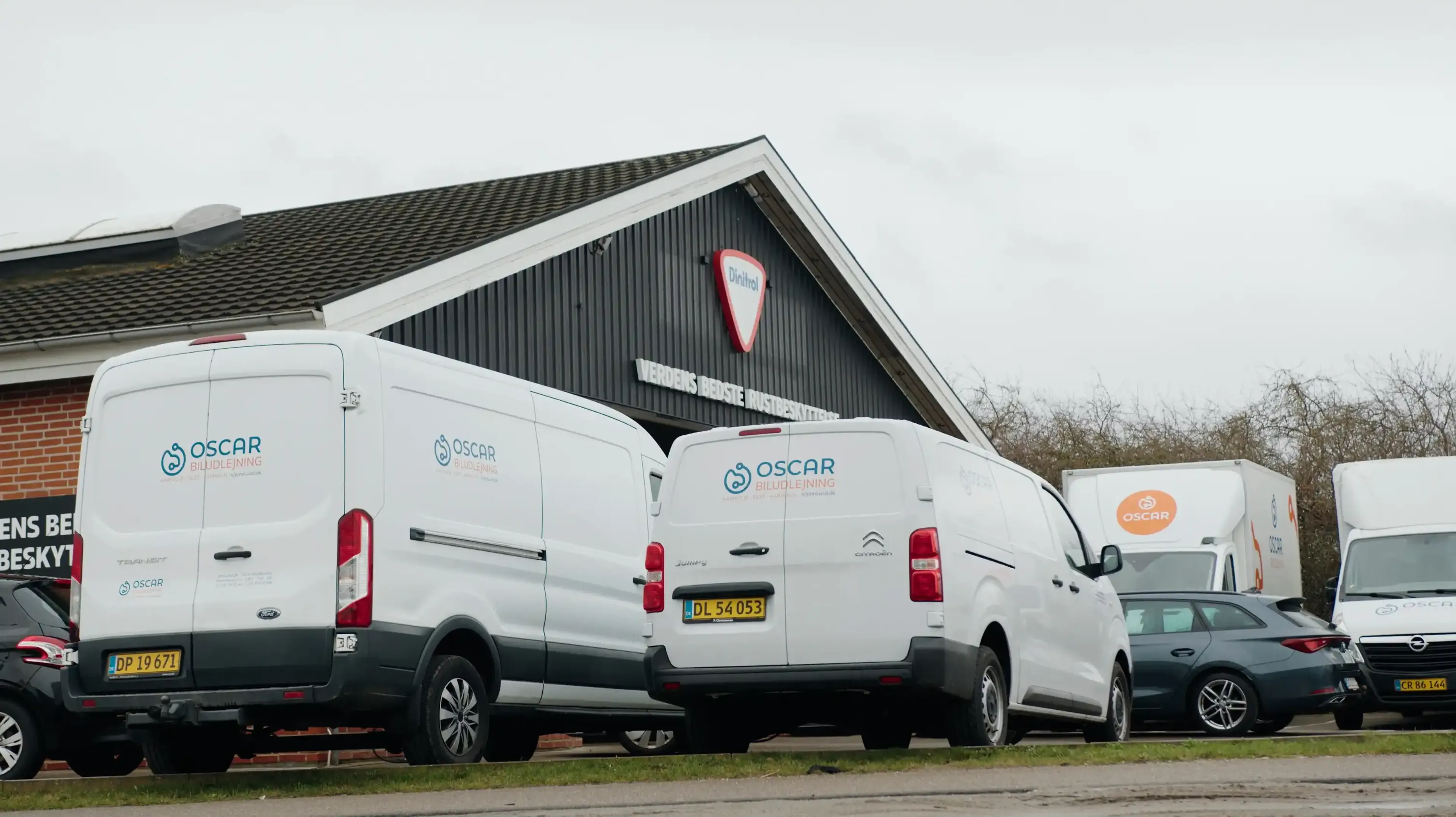 3 vans of a different size each